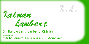 kalman lambert business card